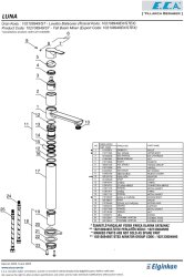 Eca Luna Krom Renkli Kireç Kırıcılı Yüksek Tip Lavabo Bataryası - Thumbnail