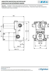 Eca Mat Antrasit Ankastre Banyo/Duş 3 Yollu Sıva Altı 102166307C5 - Thumbnail