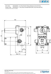Eca Mat Siyah Ankastre Banyo/Duş Bat 3 Yolu Sıva Altı 102166307C1 - Thumbnail