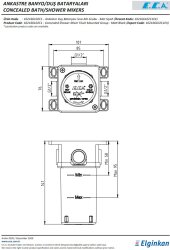 Eca Mat Siyah Ankastre Duş Bataryası Sıva Altı Grubu 102166102C1 - Thumbnail