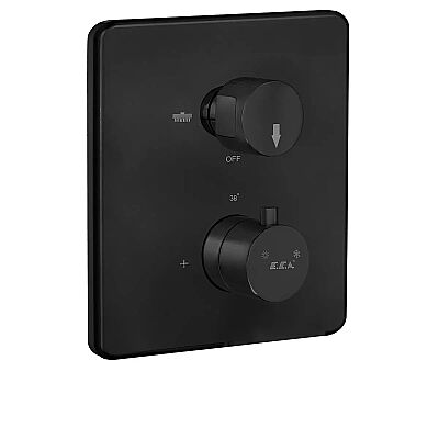 Eca Mat Siyah Termostatik Ank Banyo/Duş 2 Yol S.Ü 102167215C1-KDE - 1