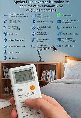 Eca (Montaj Dahil) Spylos Plus 9.000 Btu A++ Dc İnverter Klima - 6