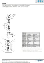 Eca Niobe Ecotechnology Krom Kireç Kırıcı Sabit Lavabo Bataryası - Thumbnail
