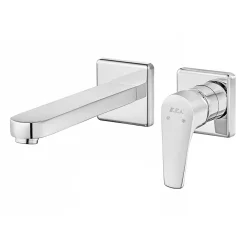 E.C.A - Eca Niobe Krom Ankastre Lav Bat Sıva Üstü Çift Rozet 102167613-KK