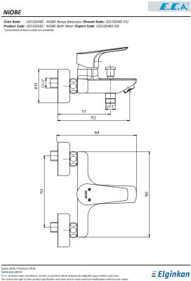 Eca Niobe Krom Kireç Kırıcı 102102482 Ürün Kodlu Banyo Bataryası
