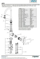 Eca Nita Beyaz Renk Esnek Çıkış Uçlu Tasarruflu Eviye Bataryası - Thumbnail