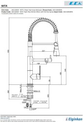 Eca Nita Krom 3 Akışlı Yaylı El Duşlu Tasarruflu Eviye Bataryası - Thumbnail