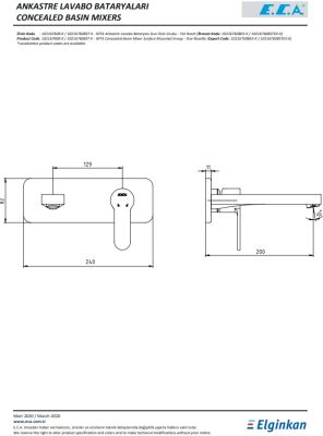 Eca Nita Krom Ankastre Lav. Bat. Sıva Üstü Tek Rozet 102167608-K