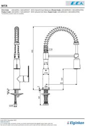 Eca Nita Krom Fotoselli Spiral Yaylı Eviye Bataryası 102118351 - Thumbnail