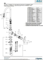 Eca Nita Krom Kireç Kırıcılı Su Tasarruflu Kuğu Lavabo Bataryası - Thumbnail