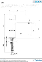 Eca Nita Krom Kireç Kırıcılı Su Tasarruflu Sabit Lavabo Bataryası - Thumbnail