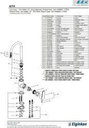 Eca Nita Krom Renk Kireç Kırıcılı Su Tasarruflu Eviye Bataryası - Thumbnail