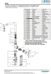 Eca Nita Krom Renk Kireç Kırıcılı Su Tasarruflu Eviye Bataryası - Thumbnail