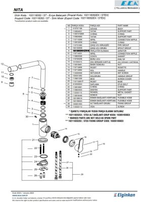 Eca Nita Krom Renk Kireç Kırıcılı Su Tasarruflu Eviye Bataryası