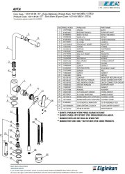 Eca Nita Krom Renk Spiralli L El Duşlu Tasarruflu Eviye Bataryası - Thumbnail