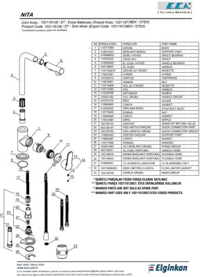 Eca Nita Krom Renk Spiralli L El Duşlu Tasarruflu Eviye Bataryası