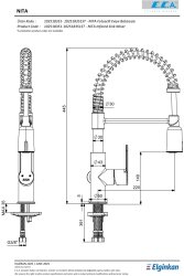 Eca Nita Pas. Çelik Gör. Fot Spiral Yaylı Eviye Batarya 102518351 - Thumbnail