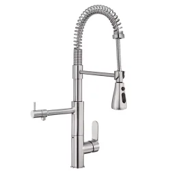 E.C.A - Eca Nita Paslanmaz Çelik Görünümlü 3 Akışlı Yaylı Eviye Bataryası