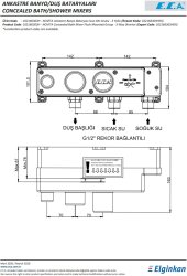 Eca Novita Krom Ankastre Banyo Batarya 3 Yolu Sıva Alt 102166303H - Thumbnail