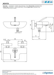Eca Novita Krom Renk Hygiene Plus Kireç Kırıcılı Banyo Bataryası - Thumbnail
