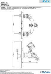 Eca Osmanlı Antik Lak Kaplam Klasik Aplike Eviye Lavabo Bataryası - Thumbnail