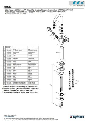 Eca Osmanlı Antik Lak Kaplama Klasik Yüksek Tip Lavabo Bataryası