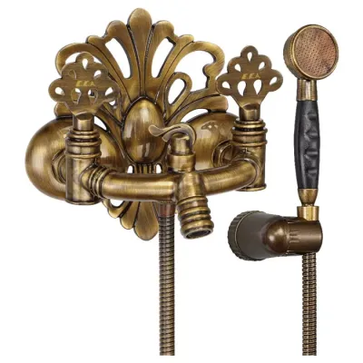 Eca Osmanlı Antik Lak Kaplamalı Duş Takımı Dahil Banyo Bataryası