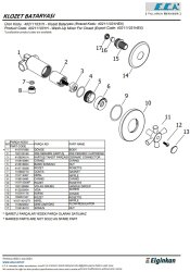 Eca Quadrille Krom Renkli Klozet Bataryası 402111031H Çift Su Gir - Thumbnail