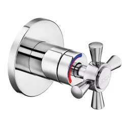 E.C.A - Eca Quadrille Krom Renkli Klozet Bataryası 402111031H Çift Su Gir