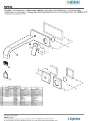 Eca Royal Krom Ank. L. B. Sıva Üst Çift Rozet L Boru 102167629-KK - Thumbnail