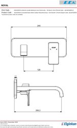 Eca Royal Krom Ank. Lav. B. Sıva Üst Tek Rozet L Boru 102167629-K - Thumbnail