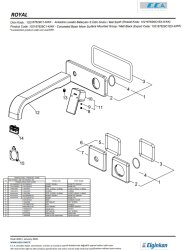 Eca Royal Krom Ank Lav B. Sıva Üst Tek Rozet L Boru 102167629C1-K - Thumbnail