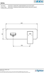 Eca Royal Krom Ank. Lavabo Batarya Sıva Üst Tek Rozet 102167621-K - 2