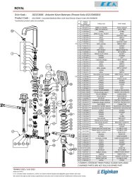 Eca Royal Krom Ankastre Küvet Batarya 102153666 Tiera Plus El Duş - Thumbnail