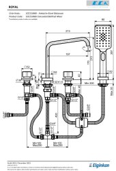 Eca Royal Krom Ankastre Küvet Batarya 102153666 Tiera Plus El Duş - Thumbnail