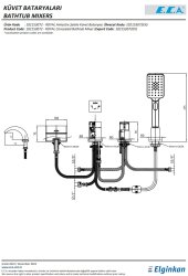 Eca Royal Krom Ankastre Küvet Bataryası 102153072 Şelale Akışlı - Thumbnail