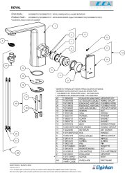 Eca Royal Krom Kireç Kırıcılı Sabit Yandan Kollu Lavabo Bataryası - Thumbnail