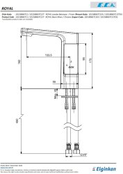 Eca Royal Krom Kireç Kırıcılı Sabit Yandan Kollu Lavabo Bataryası - Thumbnail