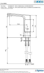Eca Royal Krom Kireç Kırıcılı Sabit Yandan Kollu Lavabo Bataryası - Thumbnail