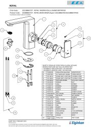 Eca Royal Krom Kireç Kırıcılı Sabit Yandan Kollu Lavabo Bataryası - Thumbnail