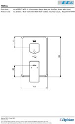 Eca Royal Mat Siyah Ank Banyo/Duş 2 Yolu Sıva Üst 102167251C1-KDE - Thumbnail