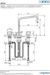Eca Royal Mat Siyah Ank. Lav. Tez. Ü. Üç Rozet L Boru 102105666C1 - Thumbnail