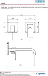 Eca Royal Mat Siyah Ank Sıva Üst Çift Rozet L Boru 102167629C1-KK - Thumbnail