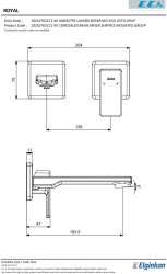 Eca Royal Mat Siyah Ank Lav B. Sıva Üst Çift Rozet 102167621C1-KK - Thumbnail