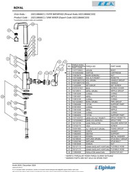 Eca Royal (Mat Siyah) Kireç Kırıcılı Tasarruflu Eviye Bataryası - Thumbnail
