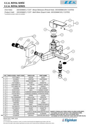 Eca Royal Siyah Mat Kireç Kırıcılı Gizli Perlatör Banyo Bataryası