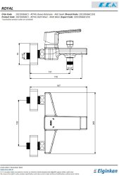 Eca Royal Siyah Mat Kireç Kırıcılı Gizli Perlatör Banyo Bataryası - Thumbnail