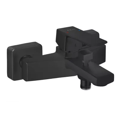 Eca Royal Siyah Mat Kireç Kırıcılı Gizli Perlatör Banyo Bataryası