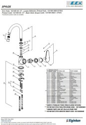 Eca Spylos Krom Kireç Kırıcılı Tasarruflu Kuğu Lavabo Bataryası - Thumbnail