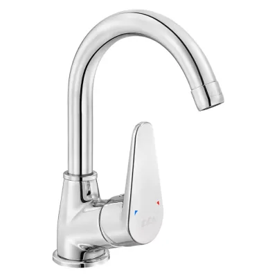 Eca Spylos Krom Kireç Kırıcılı Tasarruflu Kuğu Lavabo Bataryası